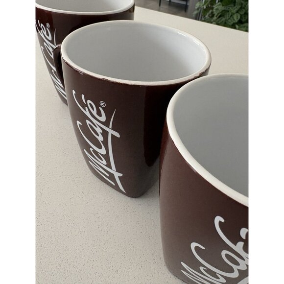 Lot of 4 McDonald’s Limited Edition 001 Brown McCafe 2014 Coffee Mugs Cups - Picture 6 of 13